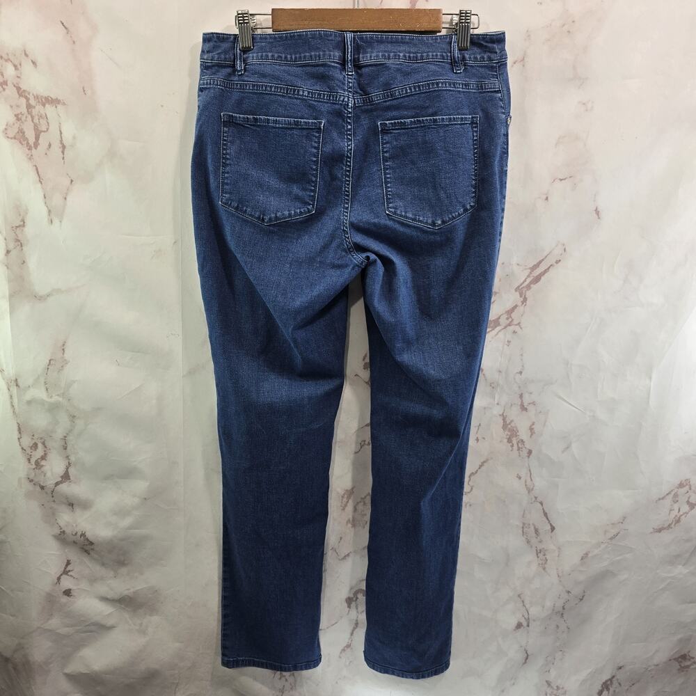 J Jill Jeans Womens 10 Tried True Fit Straight Leg High Rise Crop Denim Medium